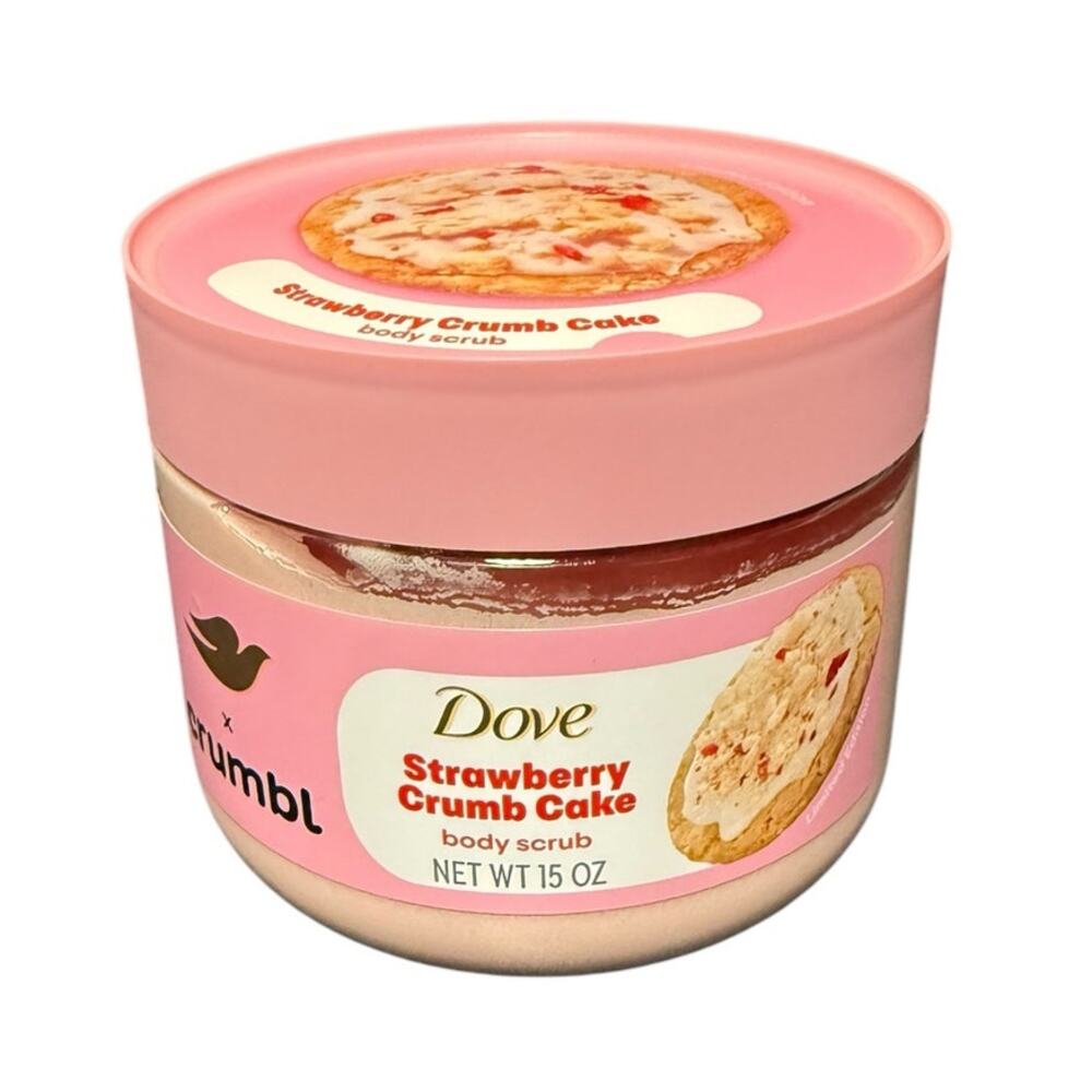 Dove X Crumbl Body Scrub Strawberry Crumb Cake NEW 15oz